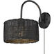 Erma 1 Light 9 inch Matte Black Wall Sconce Wall Light