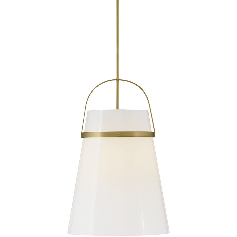 Tori 1 Light 14 inch Lacquered Brass Pendant Ceiling Light