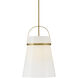 Tori 1 Light 14 inch Lacquered Brass Pendant Ceiling Light
