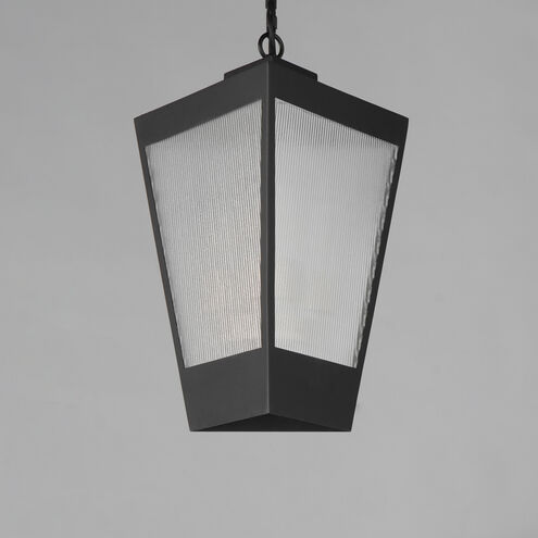 Triform 3 Light 14 inch Black and Antique Brass Outdoor Pendant