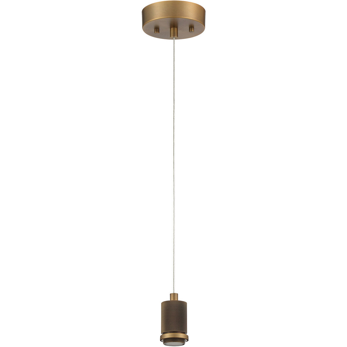 Port Nine LED 8 inch Antique Brushed Brass Pendant Ceiling Light in Seeded