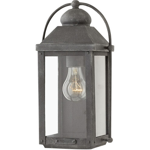 Heritage Anchorage LED 13 inch Aged Zinc Outdoor Wall Mount Lantern, Small