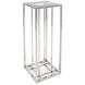 Echo 36 X 14 inch Polished Stainless Steel Pedestal Table