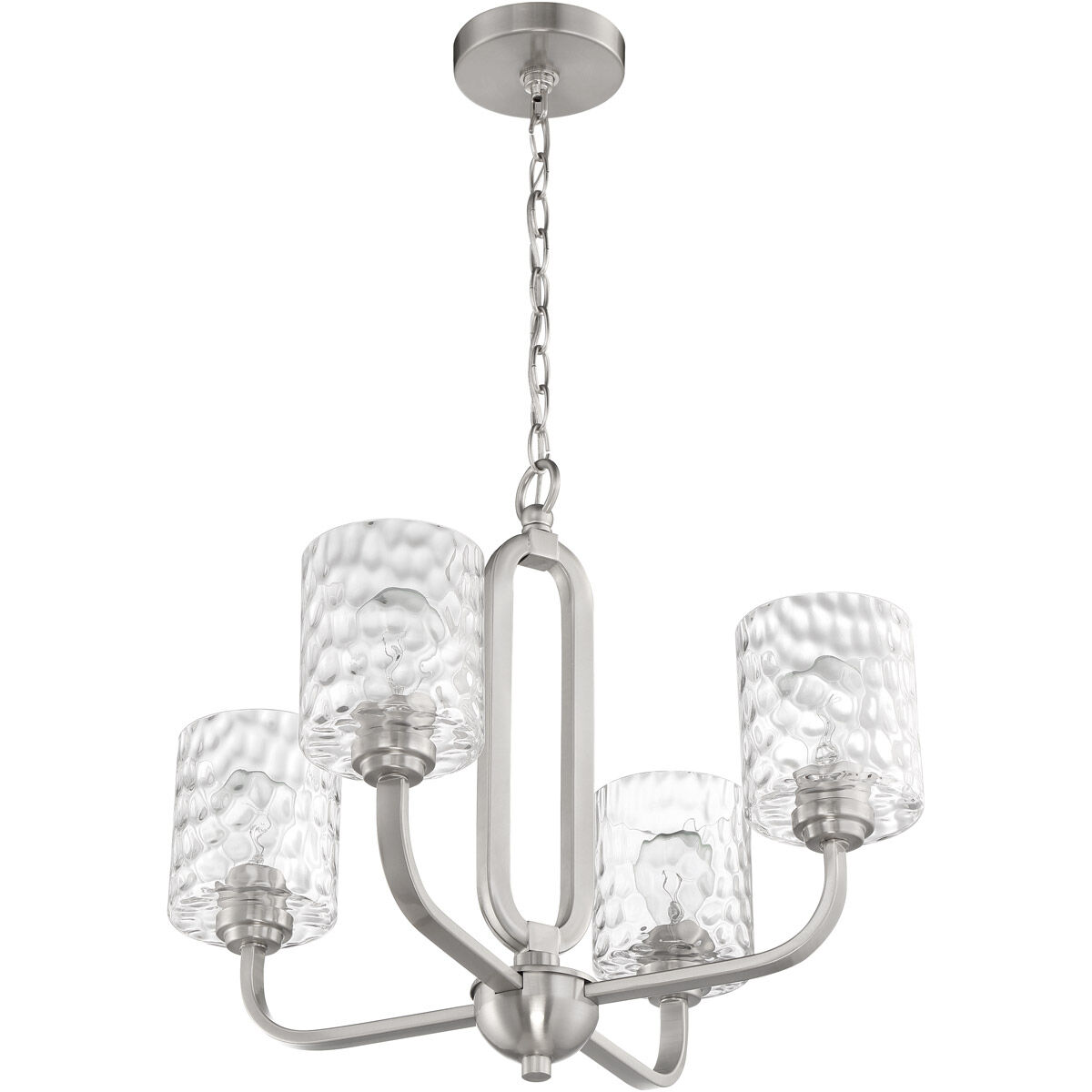 Collins 4 Light 24 inch Brushed Polished Nickel Chandelier Ceiling Light