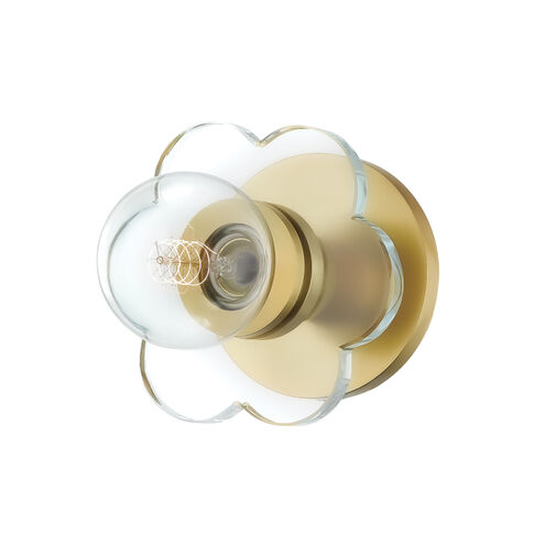 Alexa 1 Light 6 inch Aged Brass Wall Sconce Wall Light
