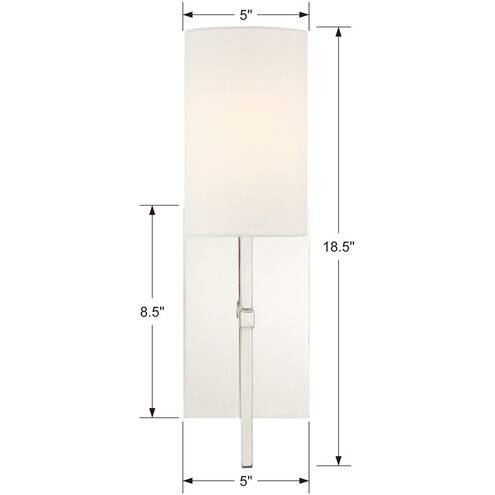 Veronica 1 Light 5 inch Polished Nickel Wall Sconce Wall Light
