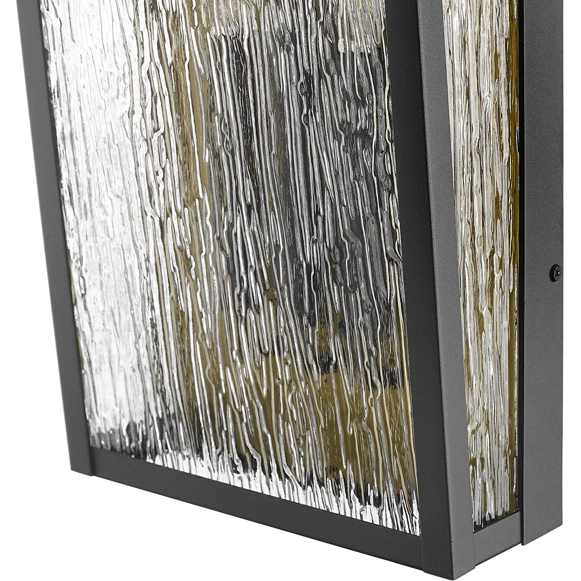 Point 3 Light 25.5 inch Black and Brass Outdoor Wall Sconce