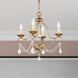 Chesterfield 4 Light 18 inch Antique Gold Leaf Mini Chandelier Ceiling Light