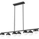 Realm Sphere Linear Chandelier Ceiling Light in Matte Black
