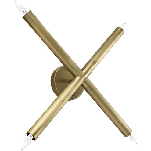 Cross 4 Light 19.5 inch Antique Brass Sconce Wall Light