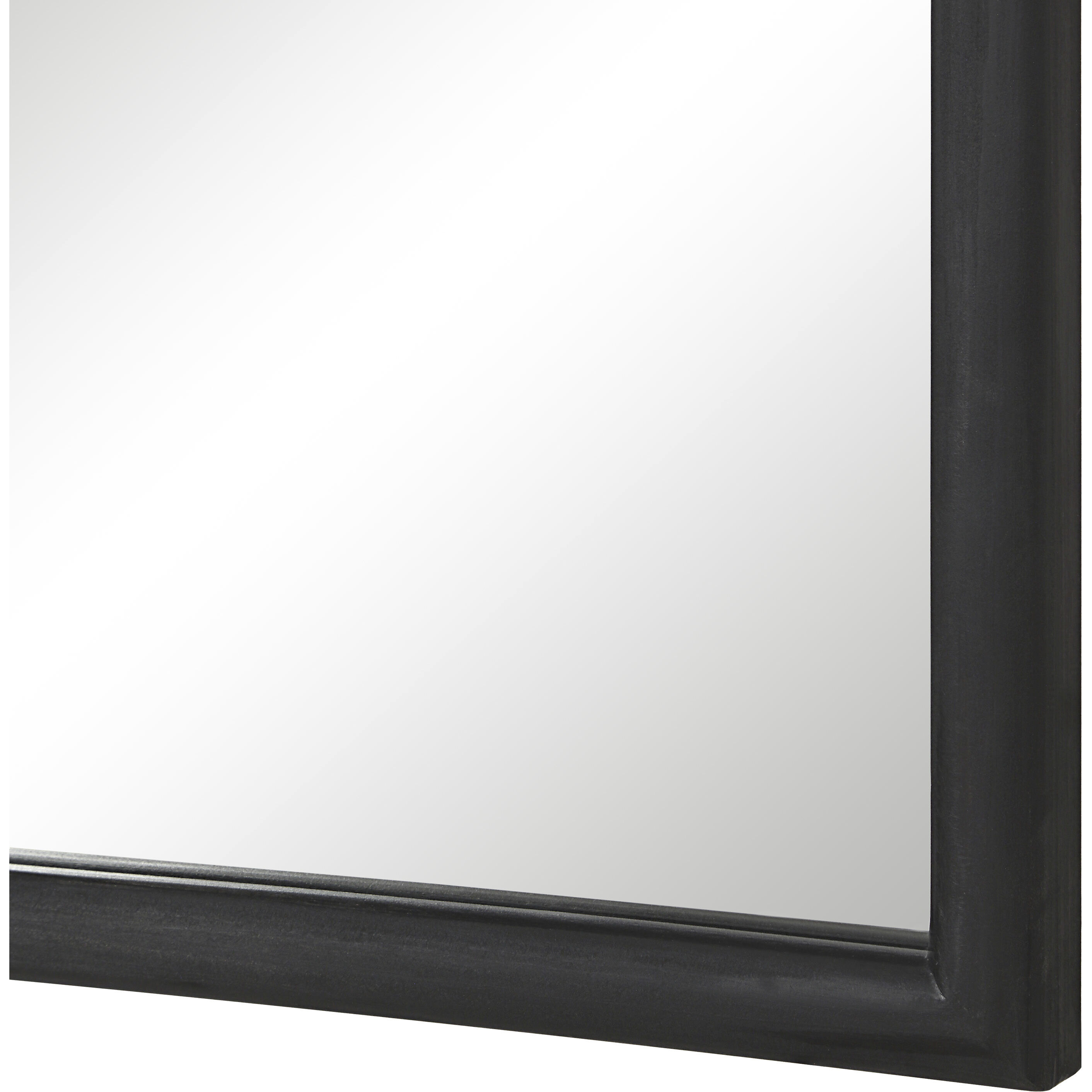 Olfito 24 X 18 inch Matte Black Wall Mirror