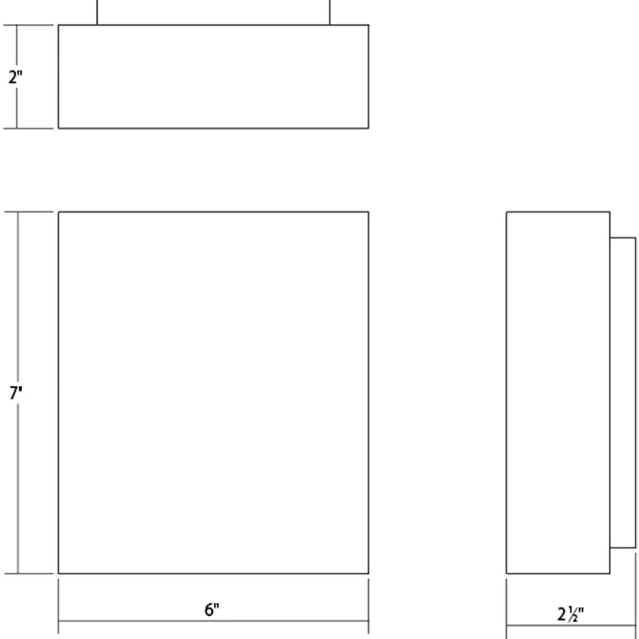 Flat Box LED 7 inch Textured White Indoor-Outdoor Sconce