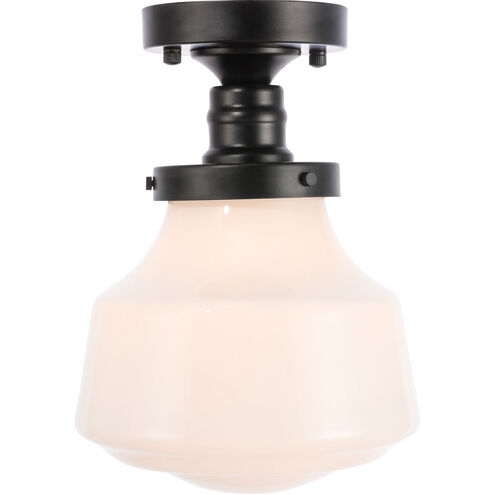 Lyle 1 Light 8 inch Black Flush Mount Ceiling Light