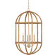 Charrette 4 Light 21.25 inch Saddle Tan Lantern Chandelier Ceiling Light