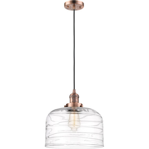 Franklin Restoration Bell LED 12 inch Antique Copper Mini Pendant Ceiling Light