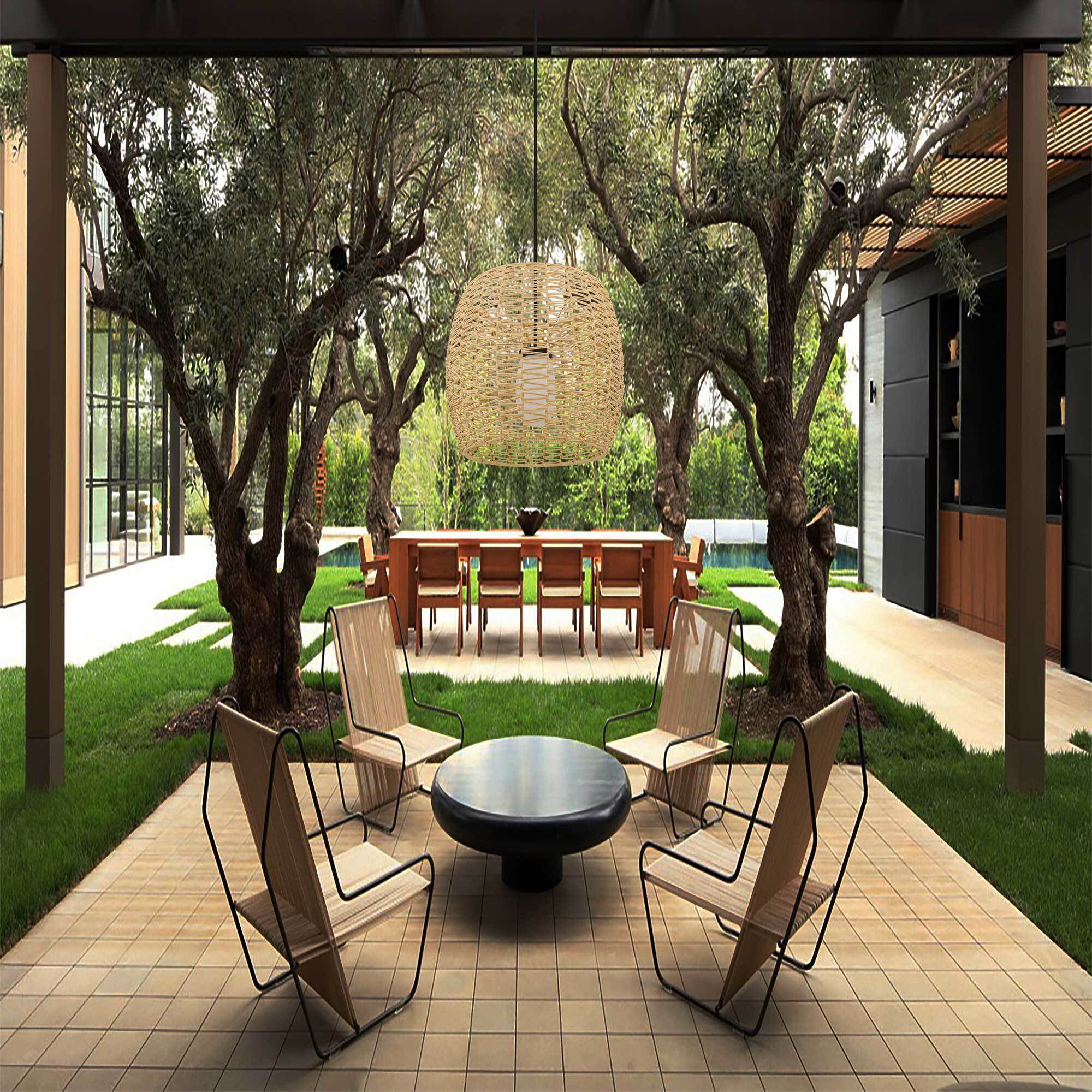 Aruba LED 32 inch Sand Black Outdoor Pendant