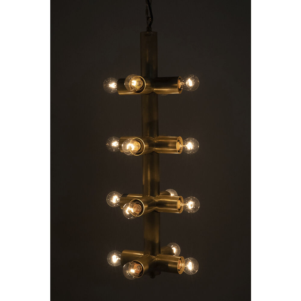 Axe 16 Light 8 inch Antique Brass Chandelier Ceiling Light