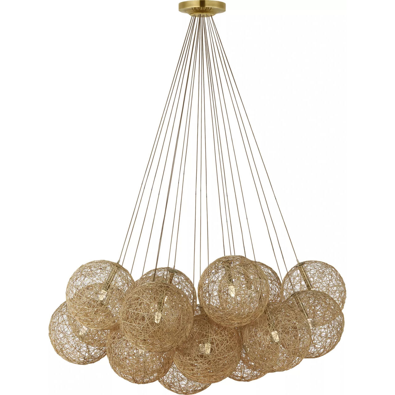 Marie Flanigan Barlow LED 38.75 inch Natural Jute Chandelier Ceiling Light