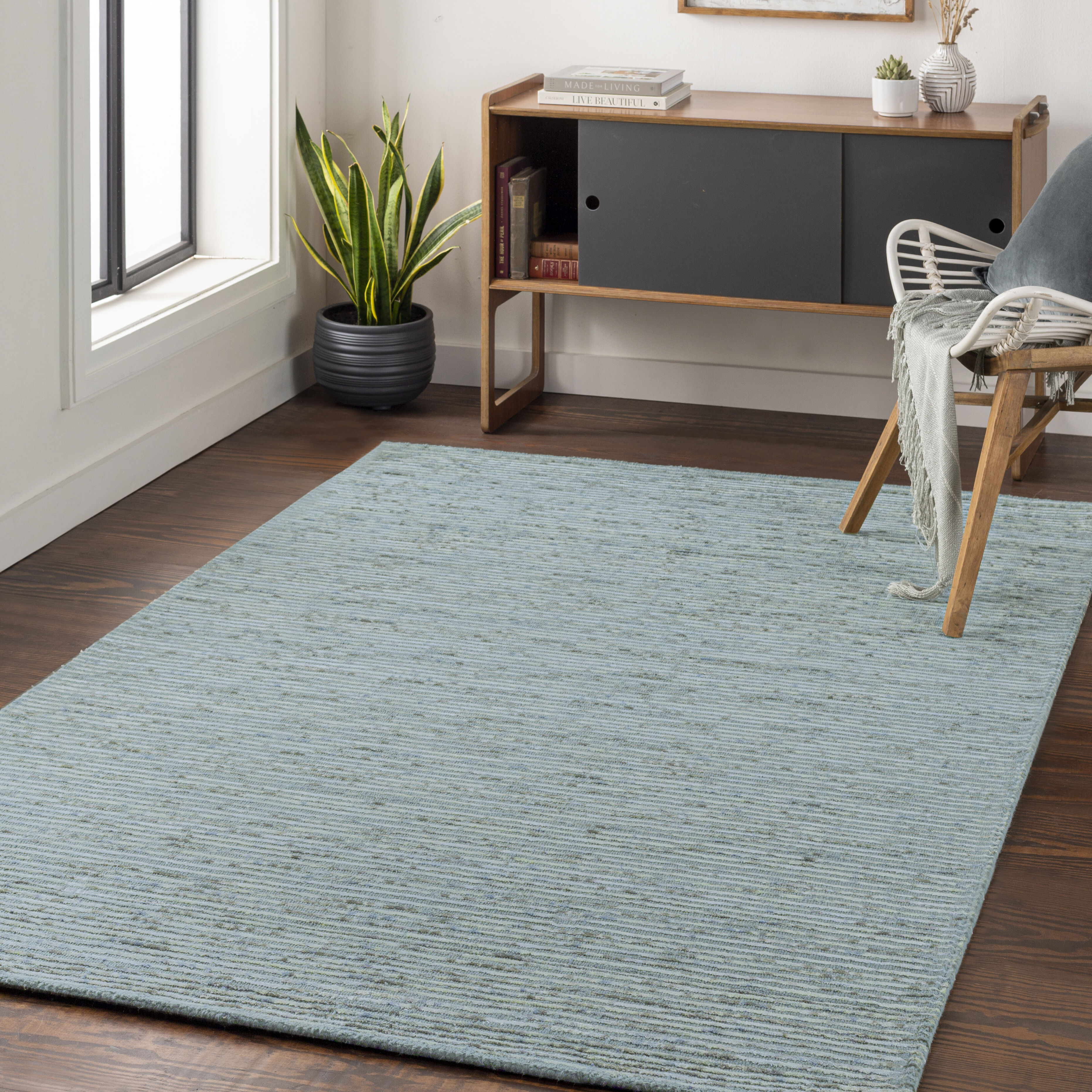 Gaia 132 X 96 inch Deep Teal Rug in 8 x 11, Rectangle
