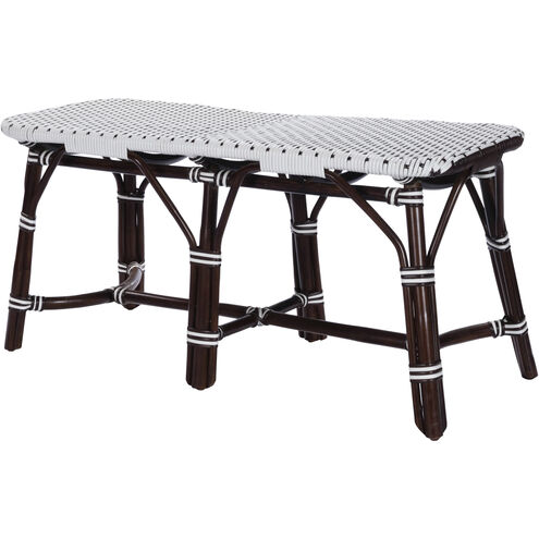 Marcella Dark Brown Rattan Bench