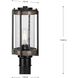 Whitmire 1 Light 16 inch Matte Black Outdoor Post Lantern