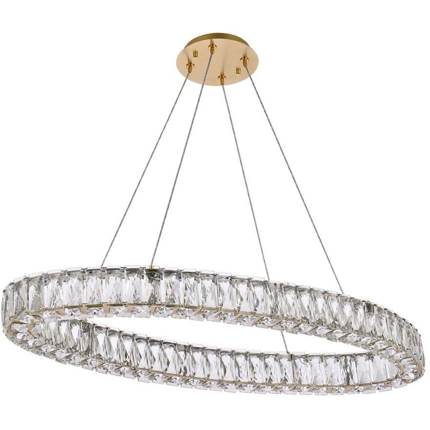 Monroe 1 Light 36 inch Gold Pendant Ceiling Light