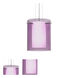 Pahu 1 Light Satin Nickel Pendant Ceiling Light in Transparent Amethyst/Opal Glass, Incandescent