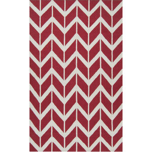 Fallon 132 X 96 inch Dark Coral, Beige Rug