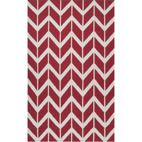 Fallon 132 X 96 inch Dark Coral, Beige Rug