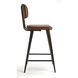 Industrial Chic Saddle  39 inch Brown Leather Barstool