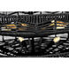 Ophelia LED 30 inch Black Chandelier Ceiling Light, Multi Tier