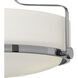 Harper 3 Light 14.5 inch Chrome Indoor Semi-Flush Mount Ceiling Light in White