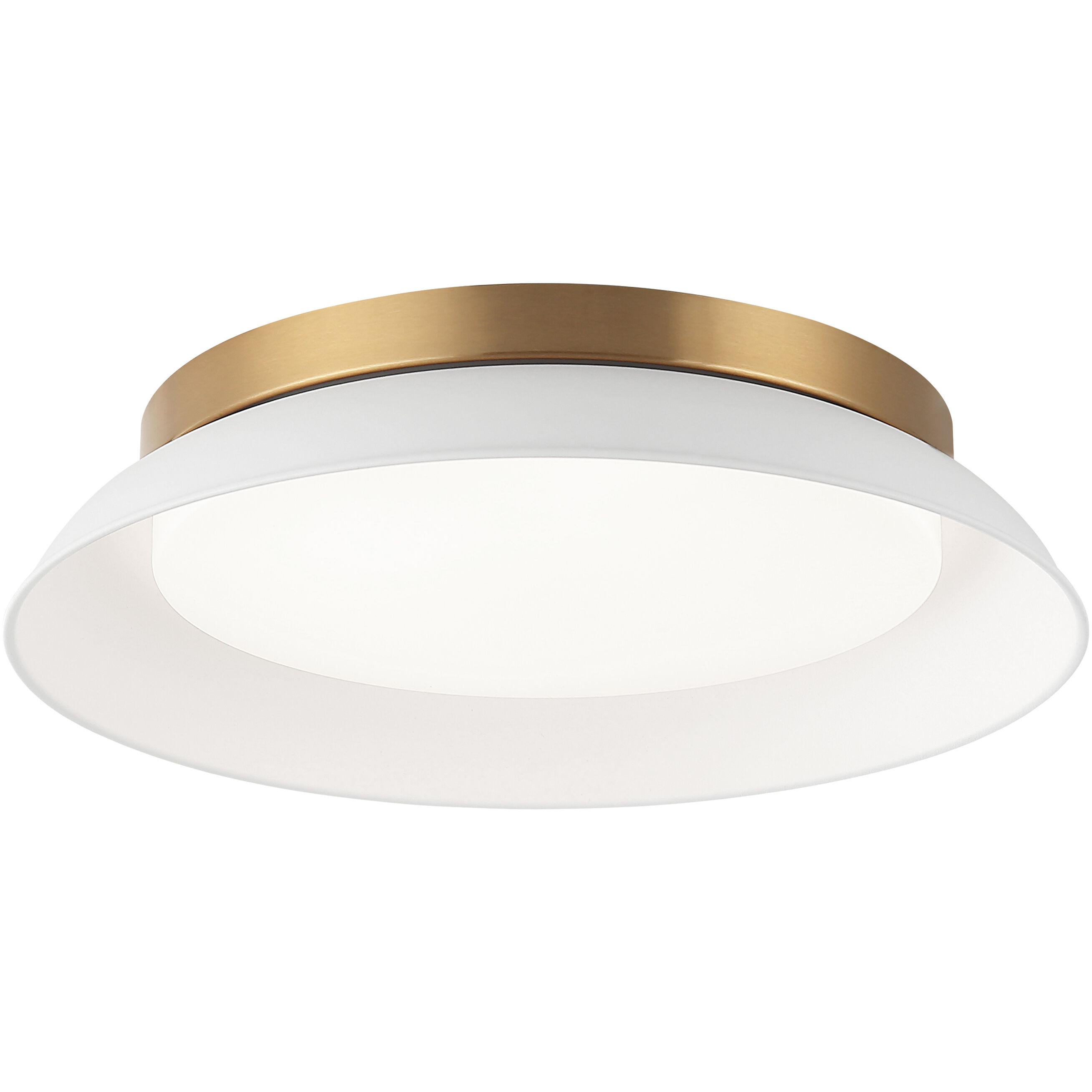 Finley LED 15 inch Matte White and Aged Gold Brass Wall Sconce Wall Light