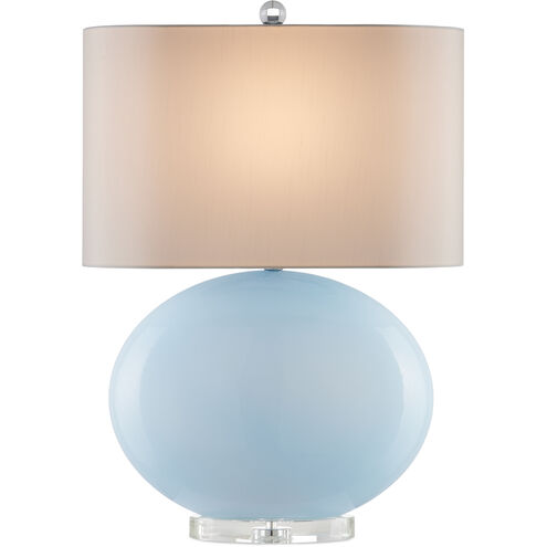 Laconia 30.5 inch 150 watt Light Blue/Clear/Polished Nickel Table Lamp Portable Light