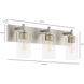 Fallstaff 3 Light 22.5 inch Satin Nickel Vanity Light Wall Light