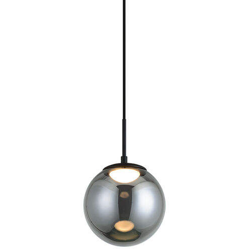 Boble LED 7.88 inch Matte Black Pendant Ceiling Light in Matte Black and Smoke