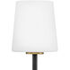 Saunders 1 Light 4.75 inch Black with Lacquered Brass Interior Wall Mount Wall Light