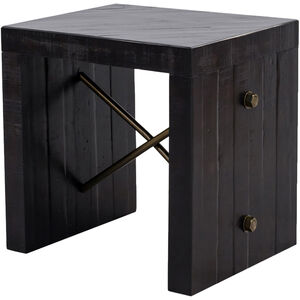 Sicily 22 X 22 inch Black Side Table