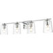 Kacey 4 Light 33 inch Chrome Bath Sconce Wall Light