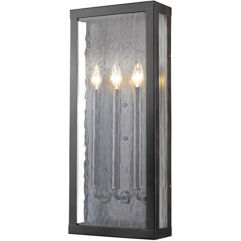 Charleston 3 Light 24 inch Oil Rubbed Bronze Exterior Wall Mount