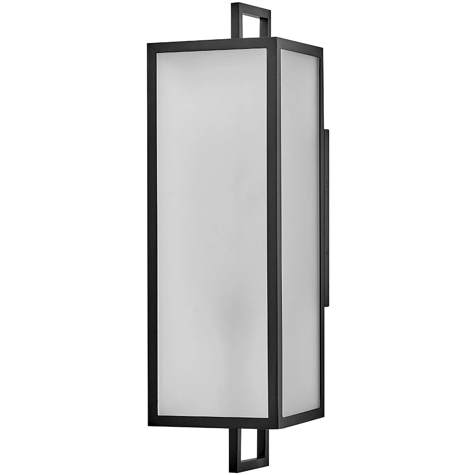 Halden 1 Light 24 inch Black Outdoor Wall Mount