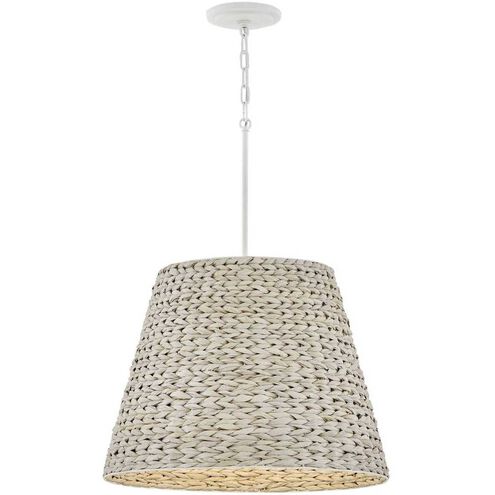 Seabrook 1 Light 24 inch Textured Plaster Chandelier Ceiling Light, Drum