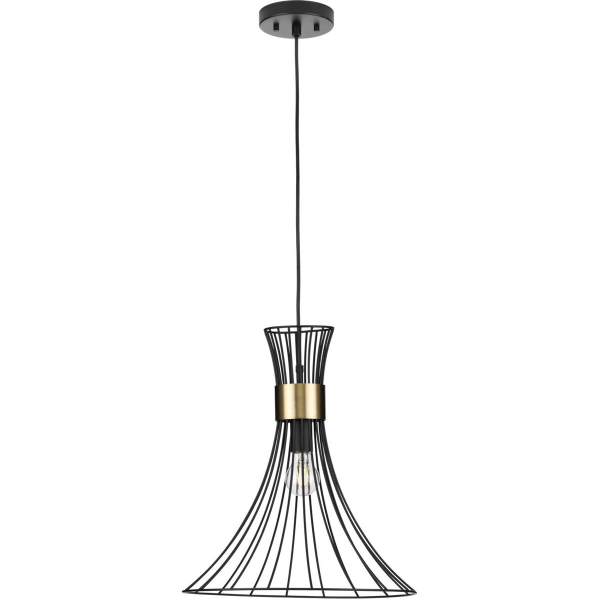 Lorin 1 Light 18 inch Matte Black Pendant Ceiling Light