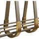 Sabine 10 Light 58 inch Pecan and Brushed Gold Linear Chandelier Ceiling Light