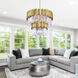 Deco 12 Light 32 inch Medallion Gold Down Chandelier Ceiling Light