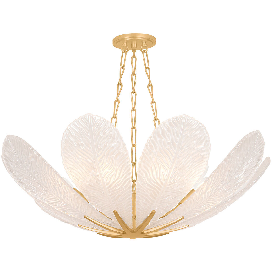 Galena 9 Light 34 inch Vintage Gold Leaf Chandelier Ceiling Light