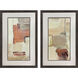 Spontaneous Living Beige and Rust and Orange and Green Framed Art, Propac