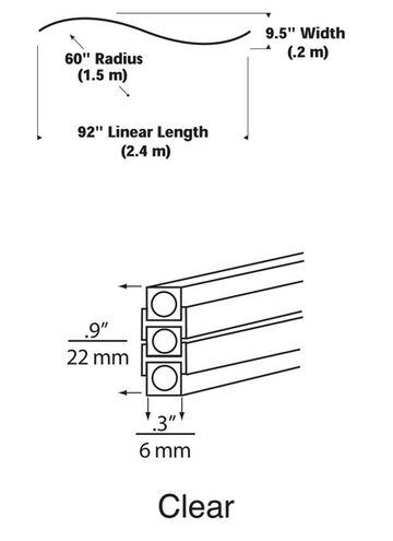 Two Circuit Monorail Chrome Rail S Curve Ceiling Light