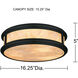 Colette 16.25 inch Matte Black Flush Mount Ceiling Light