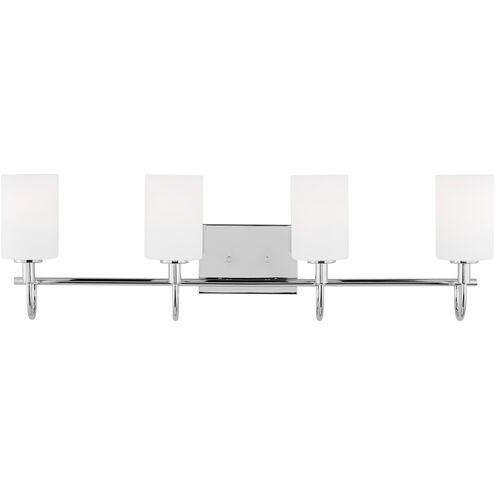 Oak Moore 4 Light 33.88 inch Chrome Bath Vanity Wall Light